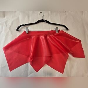 Elegant Red Women's Skirt Latex Small